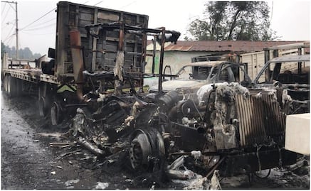 Desmantelamiento de 4 aserraderos de tala clandestina en Huitzilac, Morelos desata operativo y quema de autos