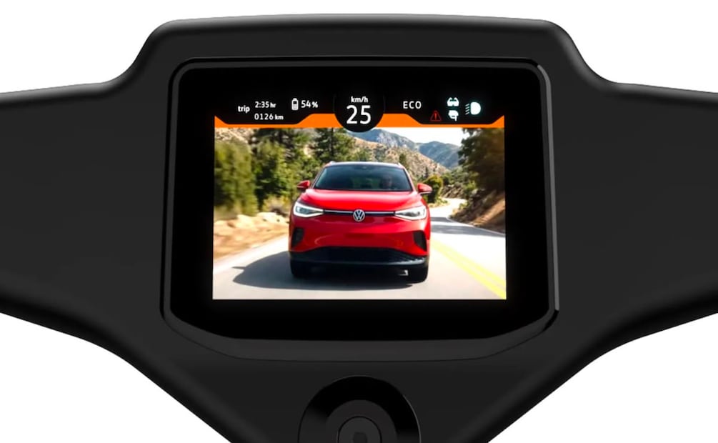 La pantalla muestra los vehículos que están detrás. Foto: Volkswagen/n+
