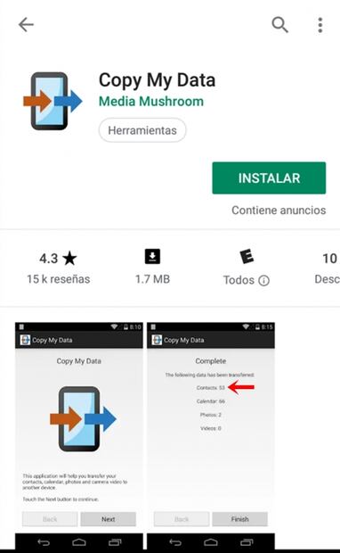 Cómo pasar todos tus contactos de iPhone a Android