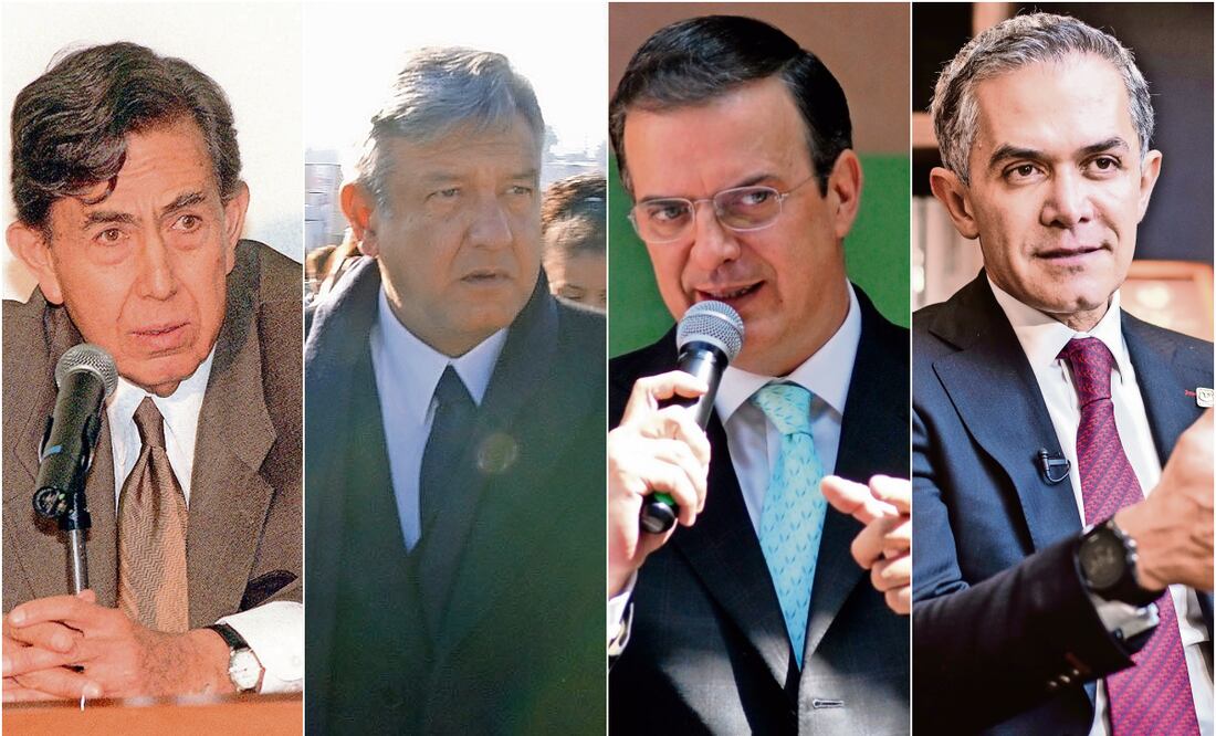 Cuauhtémoc Cárdenas, Andrés Manuel López Obrador, Marcelo Ebrard y Miguel Ángel Mancera gobernaron bajo las siglas del PRD. Fotos: Archivo | El Universal