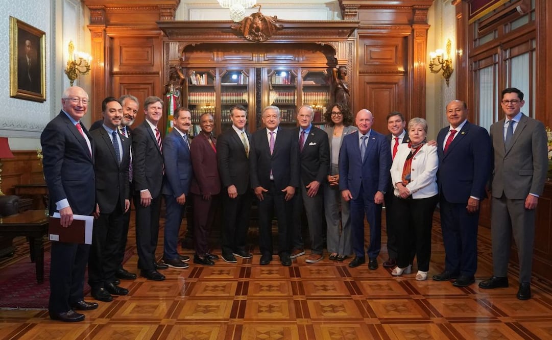 Reunión de AMLO con congresistas de Estados Unidos en Palacio Nacional / Foto: @lopezobrador_