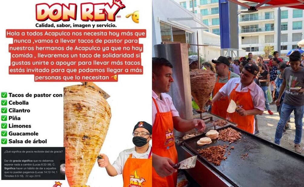 Taquería Don Rey da “un taco de solidaridad” a los damnificados de Guerrero. Foto: Valente Rosas. EL UNIVERSAL