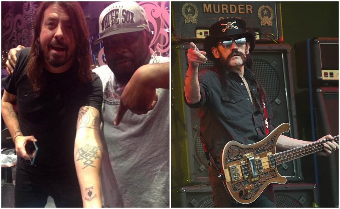 El tatuaje muestra el As de Espadas, en alusión a su canción "Ace of Spades". FOTOS: Especial