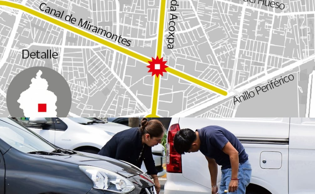 Los choques en Miramontes y Acoxpa ocurren con frecuencia, EL UNIVERSAL constató uno de ellos. Foto: Carlos Mejía y Santiago Cadena