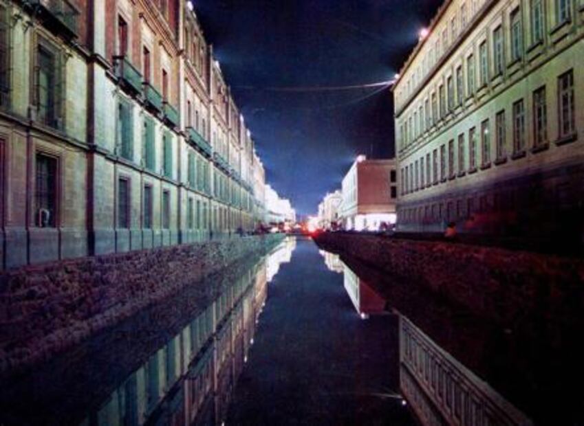 Cuando había canoas en el Centro Histórico