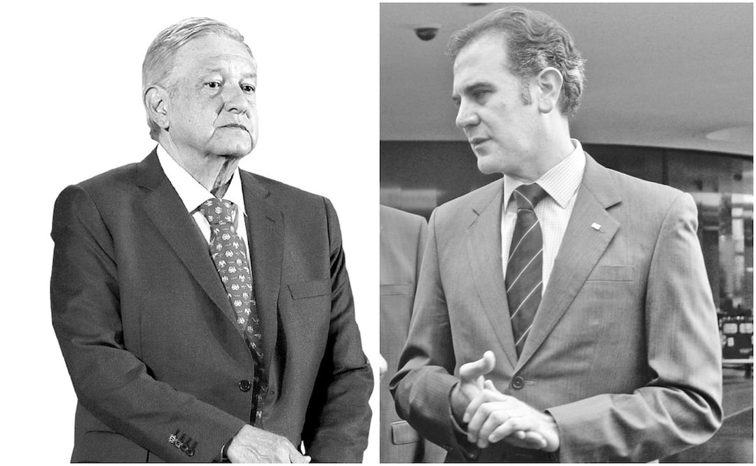 López Obrador aseguró que impugnará la decisión del INE sobre suspender las mañaneras; Córdova aclara que INE no ha ordenado cancelarlas. Fotos: Archivo El Universal