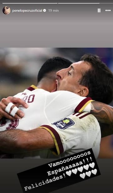 La actriz festejó el pase de su Selección a la final del Mundial. Foto: Instagram.