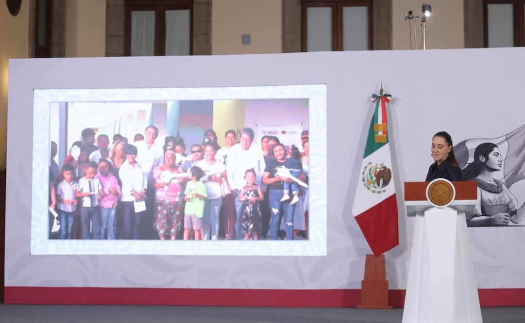 Conferencia matutina de la presidenta Claudia Sheinbaum Pardo en Palacio Nacional el 01 de abril de 2026. Foto: Gabriel Pano / EL UNIVERSAL
