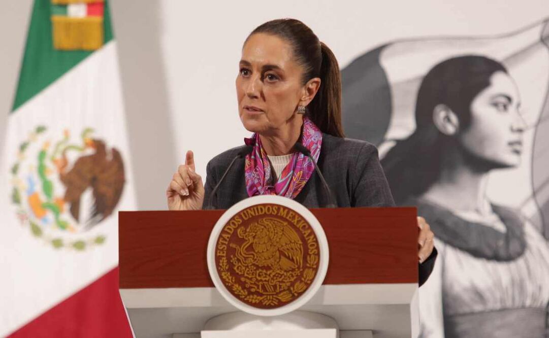 Claudia Sheinbaum, presidenta de México, durante la mañanera del 23 de julio del 2025. Foto; Carlos Mejía / EL UNIVERSAL