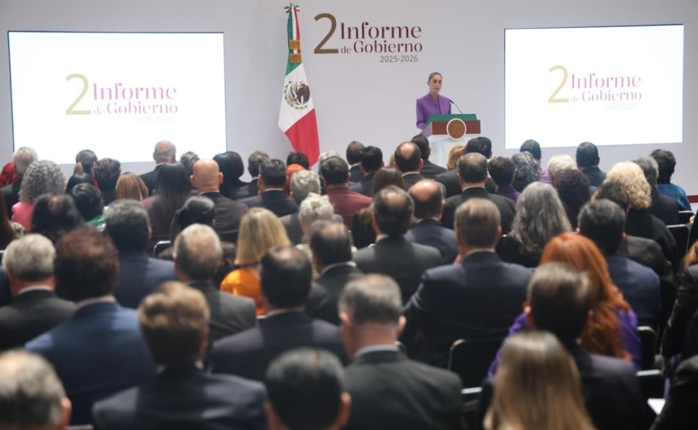 La presidenta Claudia Sheinbaum rinde su segundo informe de gobierno en Palacio Nacional, el 1 de septiembre de 2026. Foto: Luis Camacho/ EL UNIVERSAL