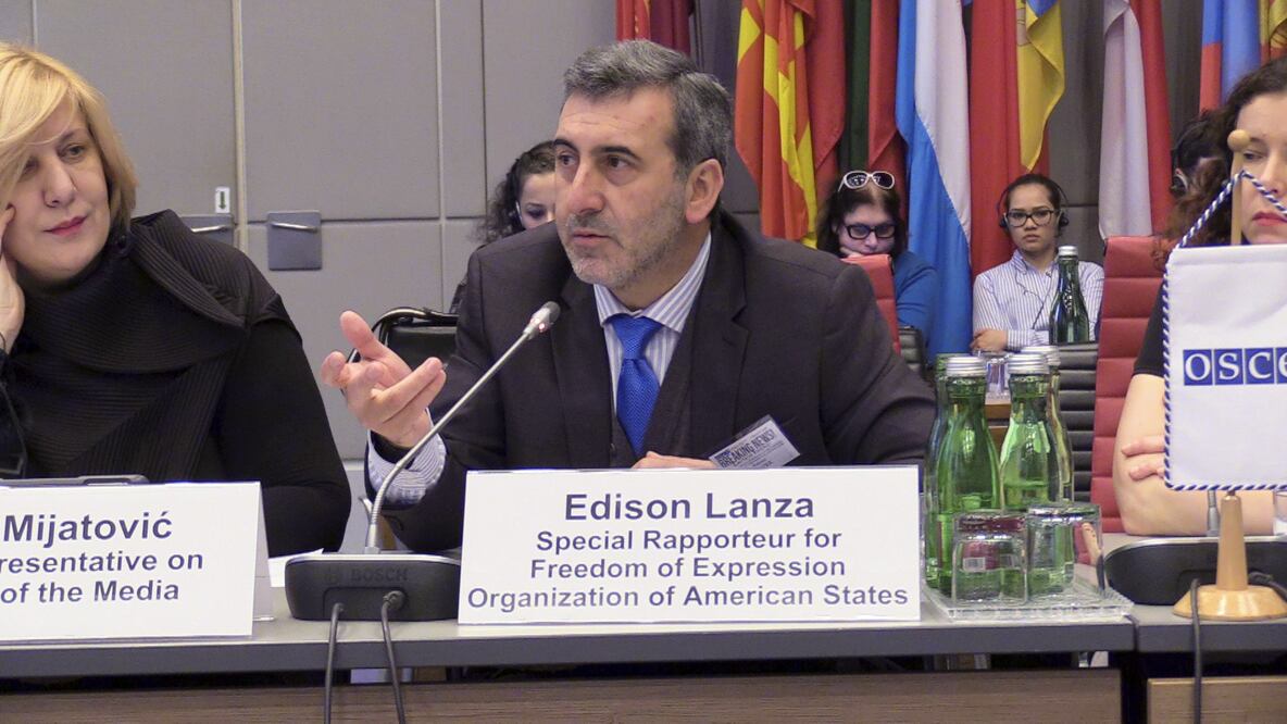 El relator de la OEA, el uruguayo Edison Lanza (Foto: EFE)