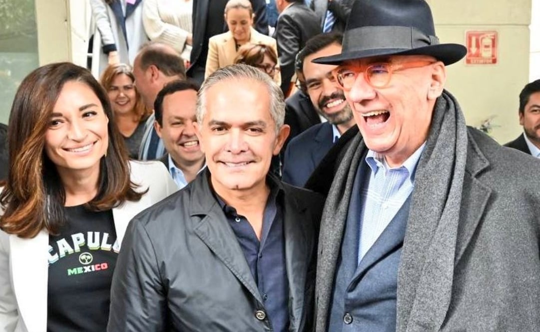 Laura Ballesteros, Miguel Ángel Mancera y Dante Delgado. Foto: X @LBallesterosM