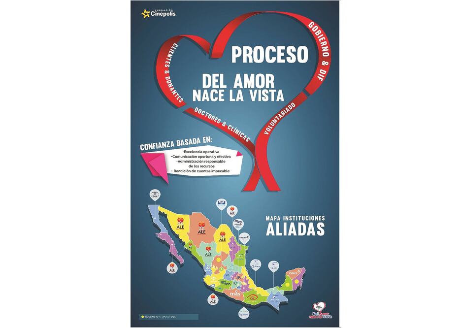 Postura. La Fundación Cinépolis dijo que seguirá trabajando para devolver la vista a mexicanos de escasos recursos (ESPECIAL)