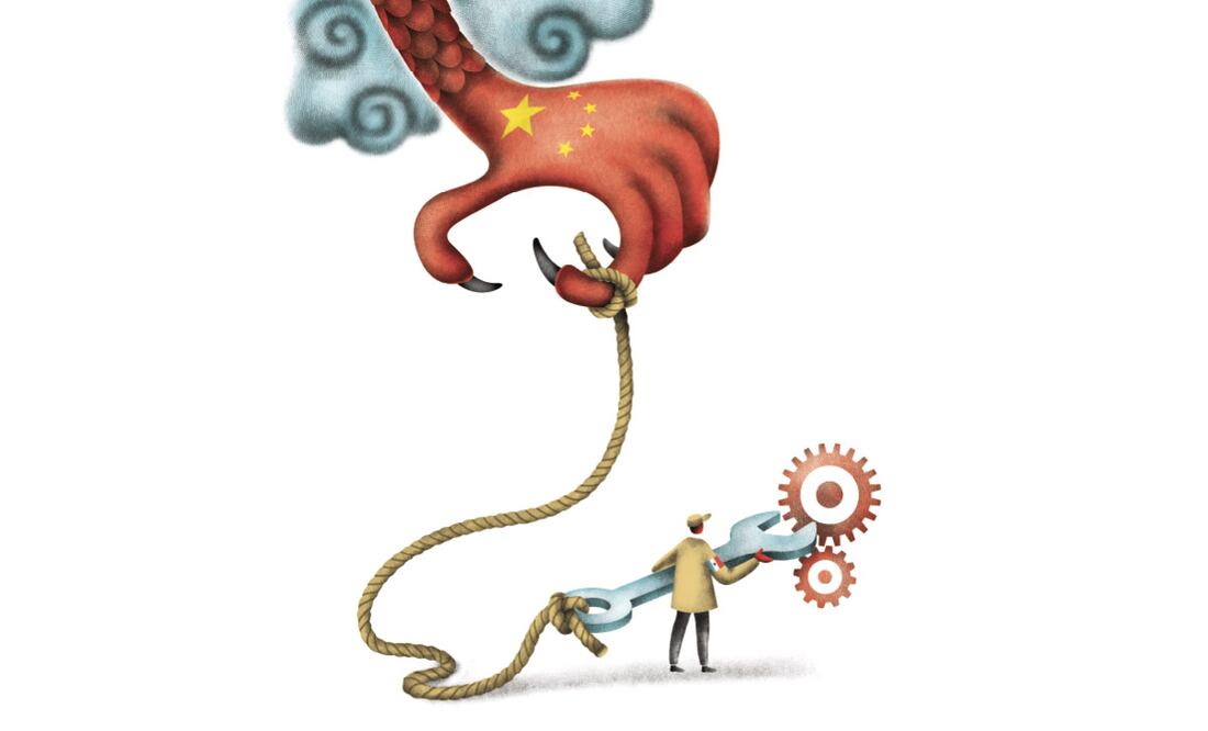 Dependencia de insumos chinos. Ilustración: Ani Cortes