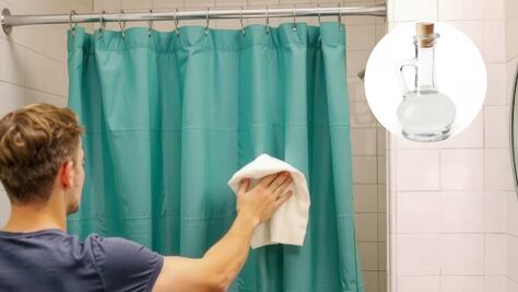 El truco con vinagre para mantener limpias las cortinas de baño