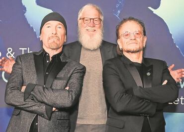 Letterman pasa un bello día con Bono y The Edge