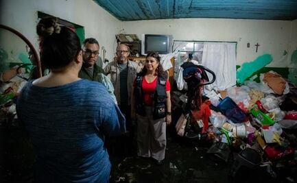 Clara Brugada visita casas afectadas por lluvia en la alcaldía Magdalena Contreras; promete apoyo a vecinos