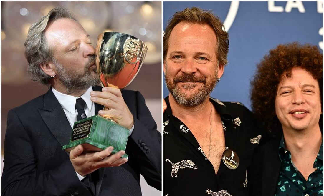 Peter Sarsgaard, galardonado en Venecia por su actuación en "Memory", película del mexicano Michel Franco. Foto: EFE y AFP.