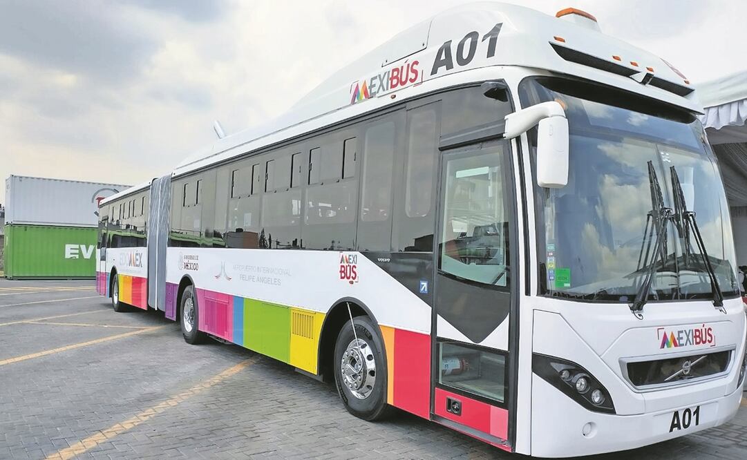 Los autobuses articulados cubrirán el trayecto de la ampliación de la Línea 1 del Mexibús, de Ojo de Agua al nuevo aeropuerto. Foto: ESPECIAL