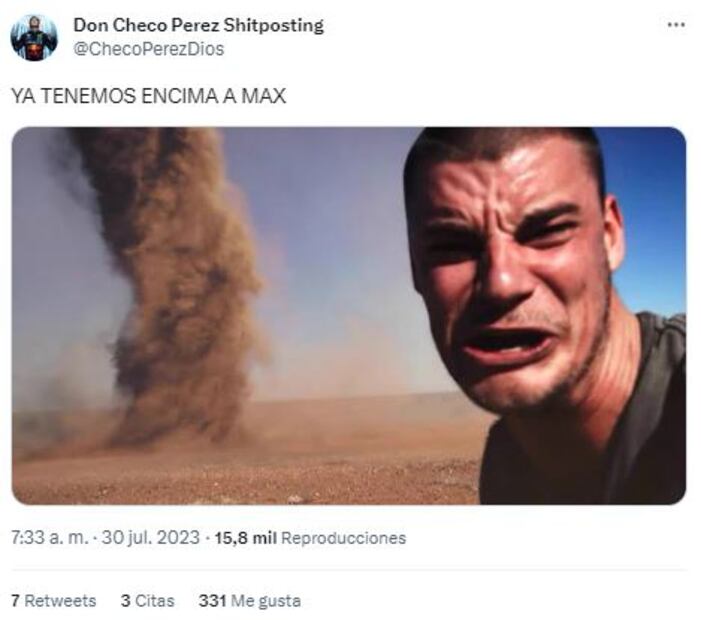 Los memes de "Checo" Pérez y el Gran Premio de Bélgica - Foto: Especial