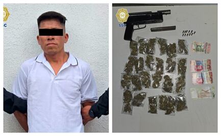 Detienen a hombre acusado de asesinar a una mujer en hotel de la alcaldía Miguel Hidalgo; le decomisan subametralladora y droga en Iztacalco