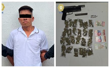 Detienen a hombre acusado de asesinar a una mujer en hotel de la alcaldía Miguel Hidalgo; le decomisan subametralladora y droga en Iztacalco