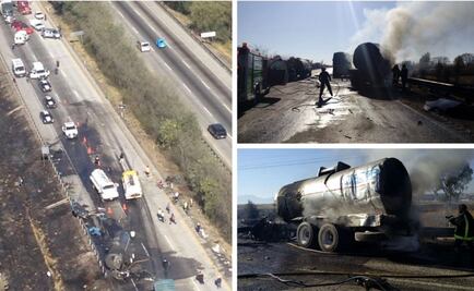 Cierran la México-Querétaro por choque de pipa