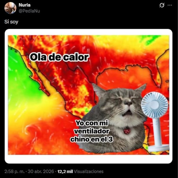 Así reaccionaron los internautas a las altas temperaturas. Foto: redes sociales