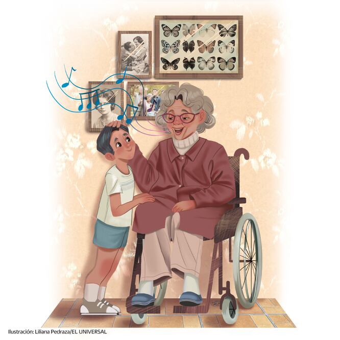 Ilustración de una abuelita.