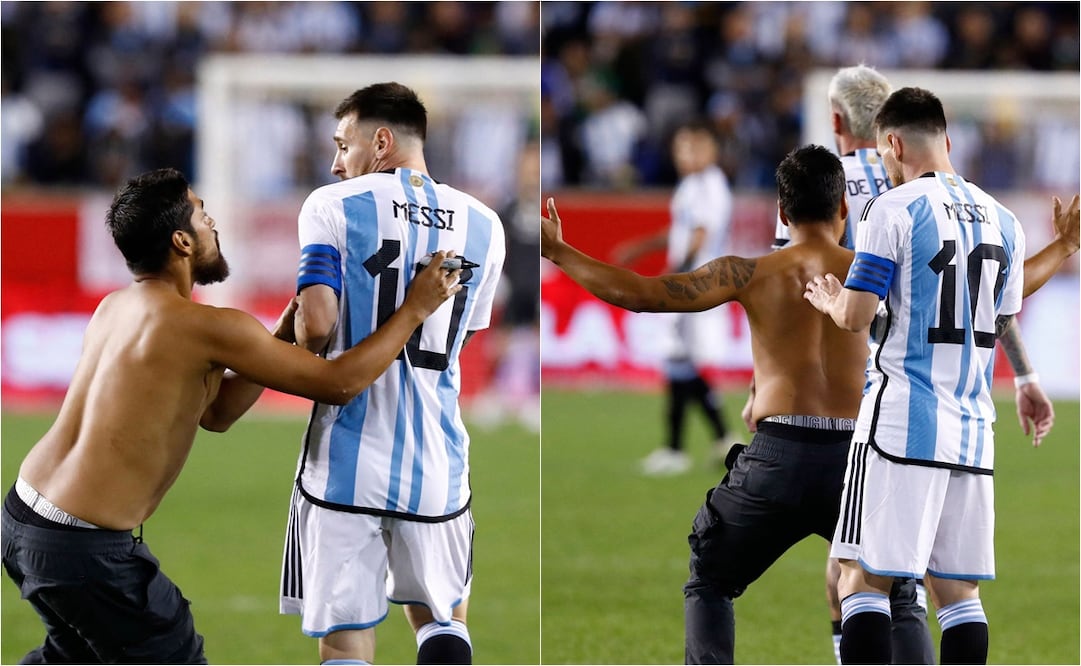 Messi dio un autógrafo incompleto al aficionado que entró a la cancha ¡Así quedó su firma! / FOTO: ESPECIAL