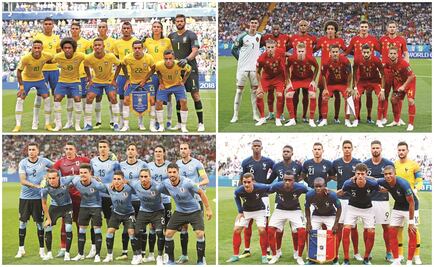 Prevén que del Uruguay-Francia y del Brasil-Bélgica salga el campeón del Mundial