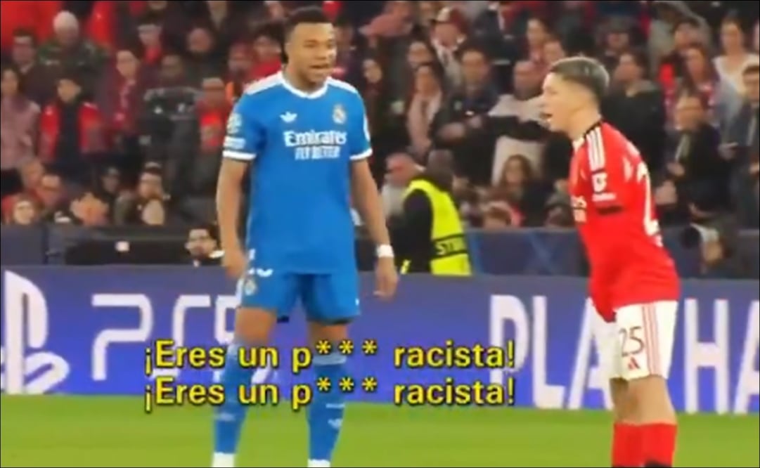 Kylian Mbappé confronta a Gianluca Prestianni / Foto: Especiales