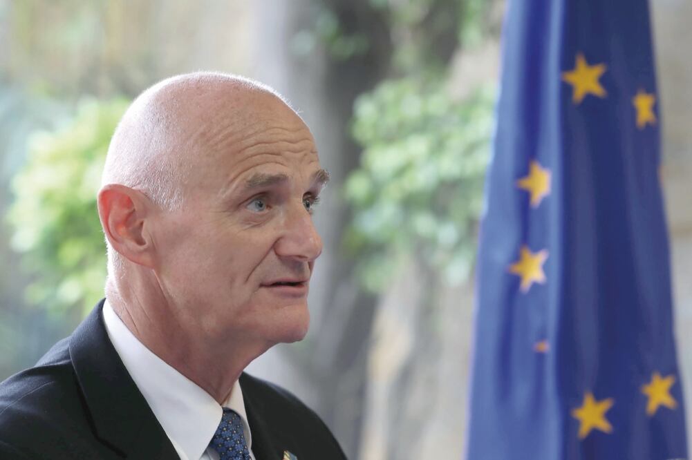 Andrew Stanley, embajador de la UE en México. Según expertos, se debe modernizar el pacto comercial del bloque comunitario con la República (ARCHIVO EL UNIVERSAL)