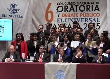 Premian a ganadores del concurso de oratoria organizado por la Fundación Ealy Ortiz A.C. y EL UNIVERSAL
