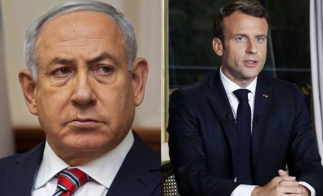 Benjamín Netanyahu y Emmanuel Macron chocan por surgimiento del Estado de Israel. Foto: especial