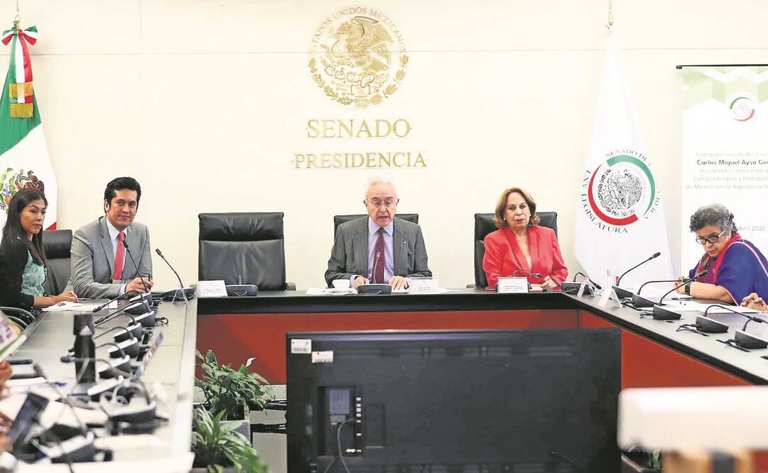 Con 23 votos a favor, nueve en contra y tres abstenciones se ratificó en el Senado a Carlos Miguel Aysa como embajador. Foto: Especial
