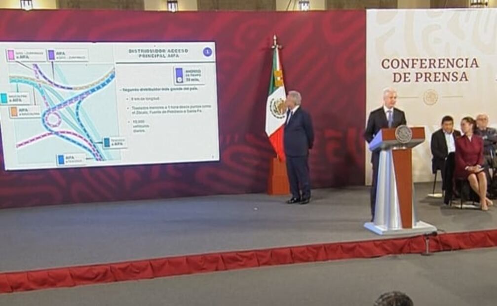 Alfredo del Mazo destaca ante AMLO 5 obras para mejorar conectividad con el AIFA 