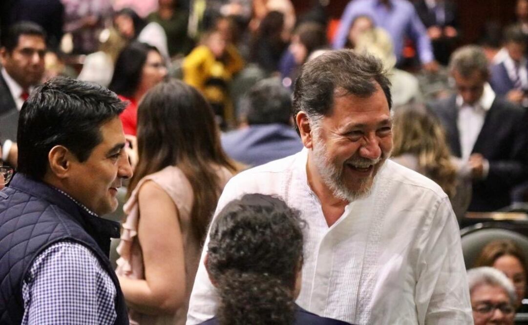 El diputado Gerardo Fernández Noroña, durante la sesión de hoy en la Cámara de Diputados / Tomada de Twitter @fernandeznorona