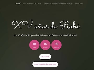 Abren página web para felicitaciones de Rubí
