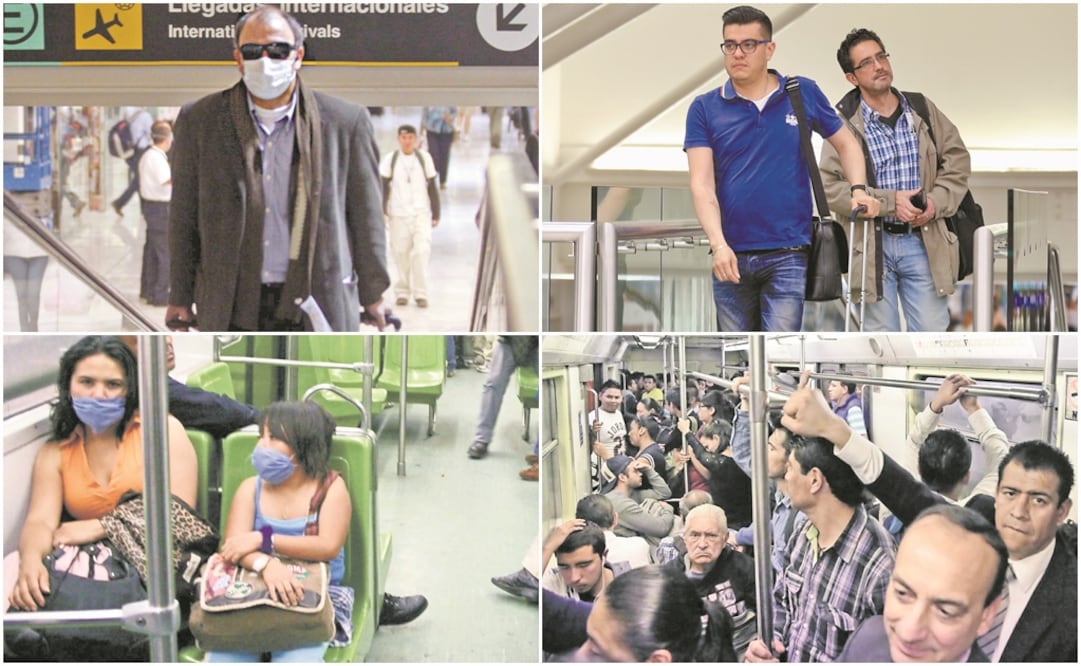 Hace 10 años (fotografías izquierda); actualmente (fotografías derecha).