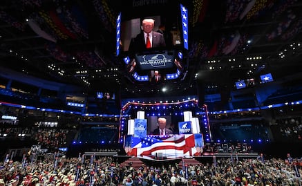 FOTOS: Así fue la breve reaparición de Donald Trump en la Convención Republicana tras su atentado