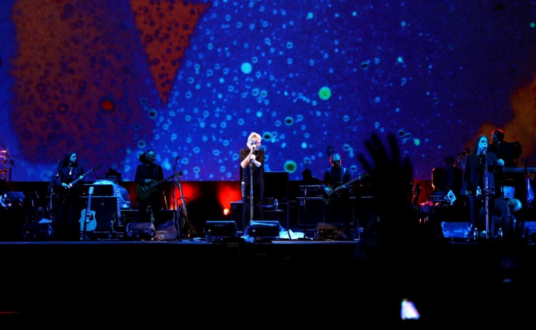 El músico británico Roger Waters se presentó ante más de 170 mil personas en el Zócalo de la Ciudad de México  FOTO: VALENTE ROSAS / EL UNIVERSAL 