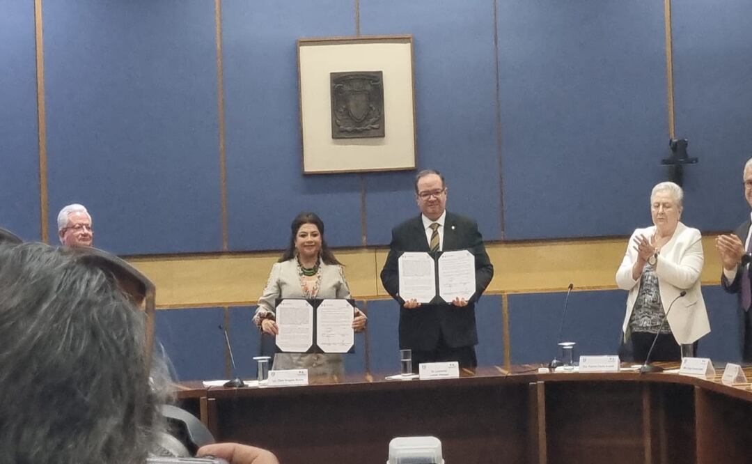 Gobierno de la CDMX y UNAM firman acuerdo; impulsarán soluciones en agua, movilidad y educación. Foto: Frida Sánchez