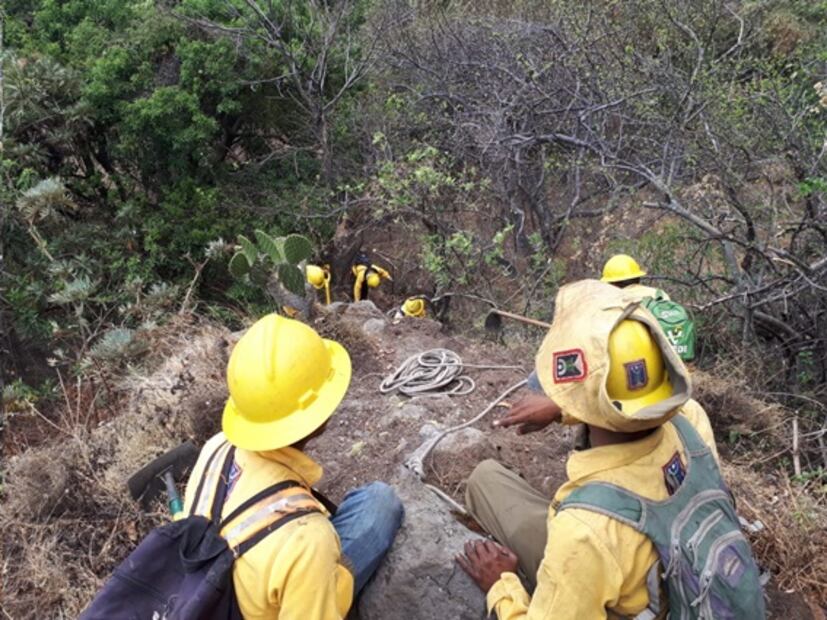 Por tercer día, trabajan para controlar incendio forestal en cerro de Tepoztlán