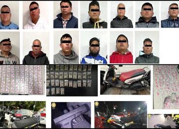 Caen 13 personas y decomisan más de mil dosis de cocaína y otras drogas por cateos en GAM y ÁO