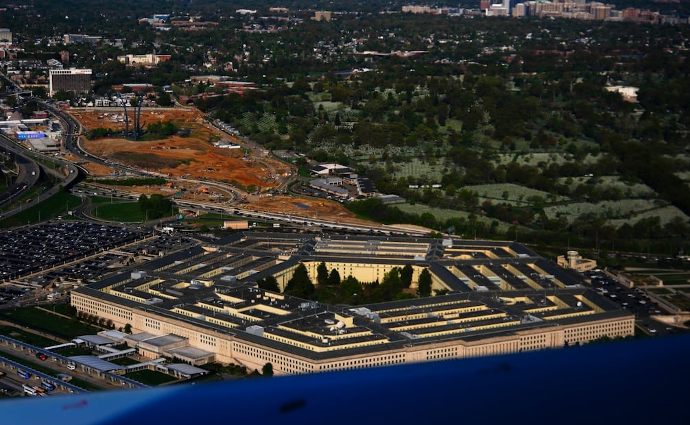 El Pentágono visto desde un avión, el martes 7 de abril de 2026, en Washington. Foto: AP.