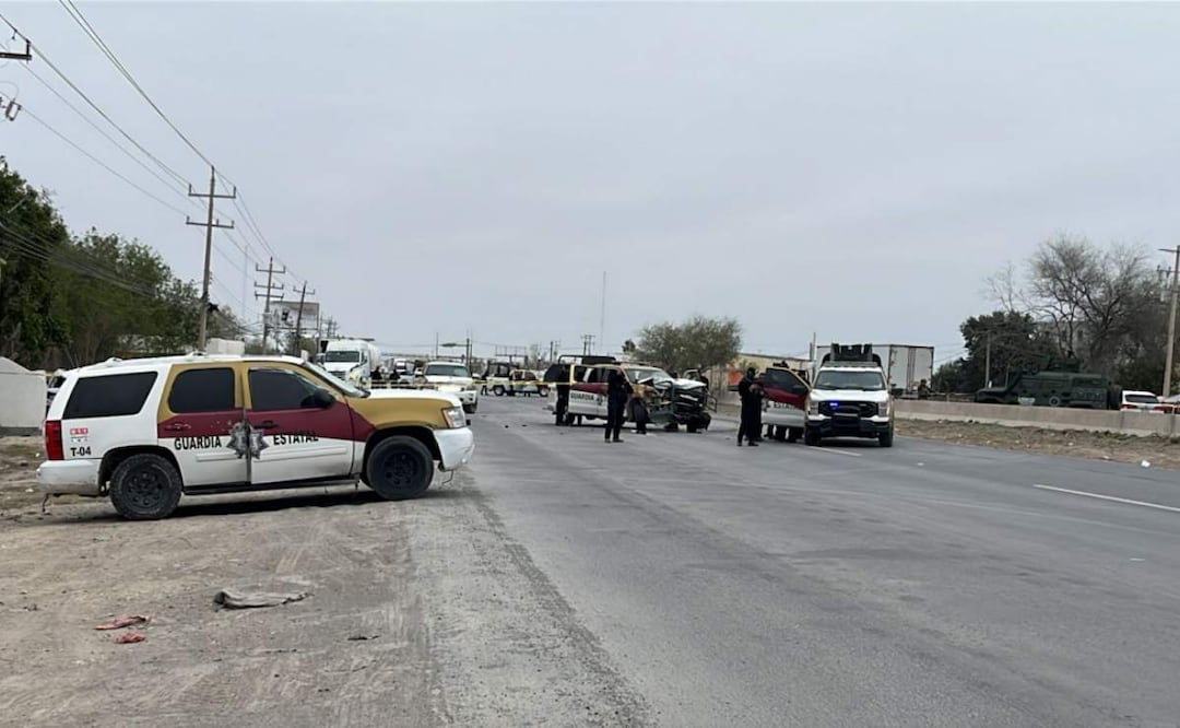 El enfrentamiento entre civiles armados y Guardia Estatal en Reynosa, Tamaulipas dejó dos civiles muertos y elementos de seguridad heridos (20/02/2025). Foto: Especial