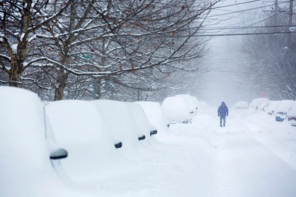 Fuertes nevadas cubrieron las áreas que van desde el norte de Texas hasta los Grandes Lagos, cerca de la frontera con Canadá, dejando a 18 millones de personas bajo alerta por la nieve. Foto EFE