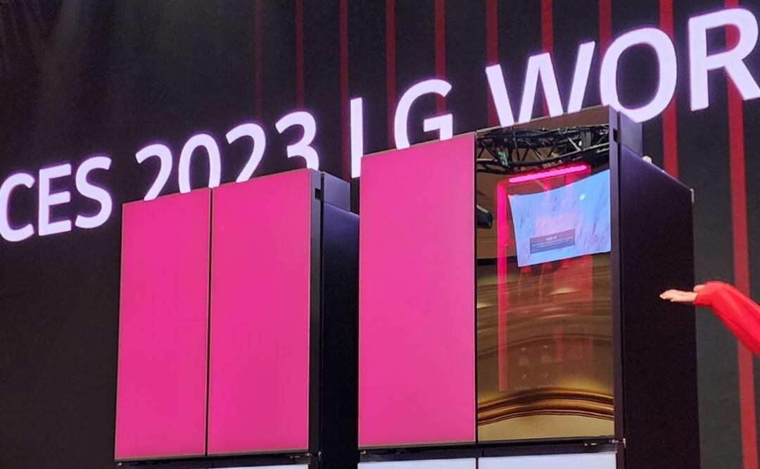 LG presenta refrigerador que cambia de color en CES 2023 