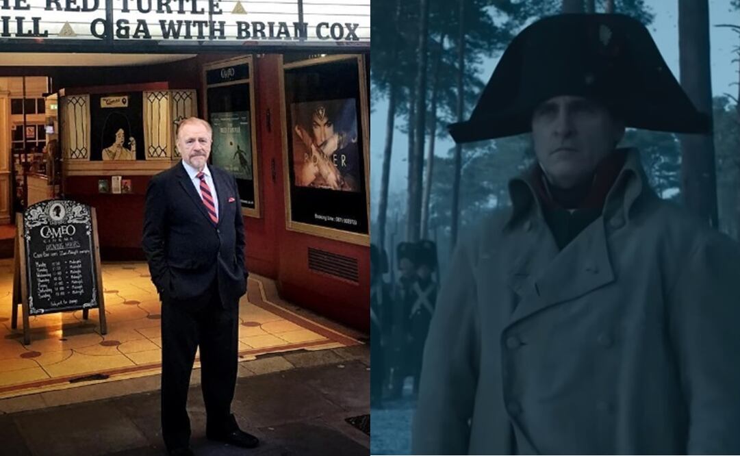 Brian Cox y Joaquin Phoenix, quien interpreta a "Napoleón". Foto: Instagram oficial de Cox y captura vía youtube.